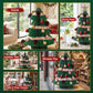 Paper Christmas Tree 61CM w/ Star Topper Xmas Decor Tabletop Green DIY Ornament Set