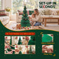3.6ft 111cm Paper Christmas Tree with Star Topper LEDs Xmas Decorations Kit Green