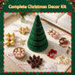 3.6ft 111cm Paper Christmas Tree with Star Topper LEDs Xmas Decorations Kit Green