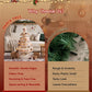 3.7ft 114cm Paper Christmas Tree with Star Topper LEDs Xmas Decorations Kit White