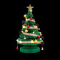 2ft 62cm Paper Christmas Tree with Star Topper LEDs Xmas Decorations Kit Green