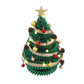 2ft 62cm Paper Christmas Tree with Star Topper LEDs Xmas Decorations Kit Green