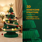 2ft 62cm Paper Christmas Tree with Star Topper LEDs Xmas Decorations Kit Green