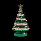 2.8ft 87cm Paper Christmas Tree with Star Topper LEDs Xmas Decorations Kit Green