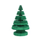 2.8ft 87cm Paper Christmas Tree with Star Topper LEDs Xmas Decorations Kit Green