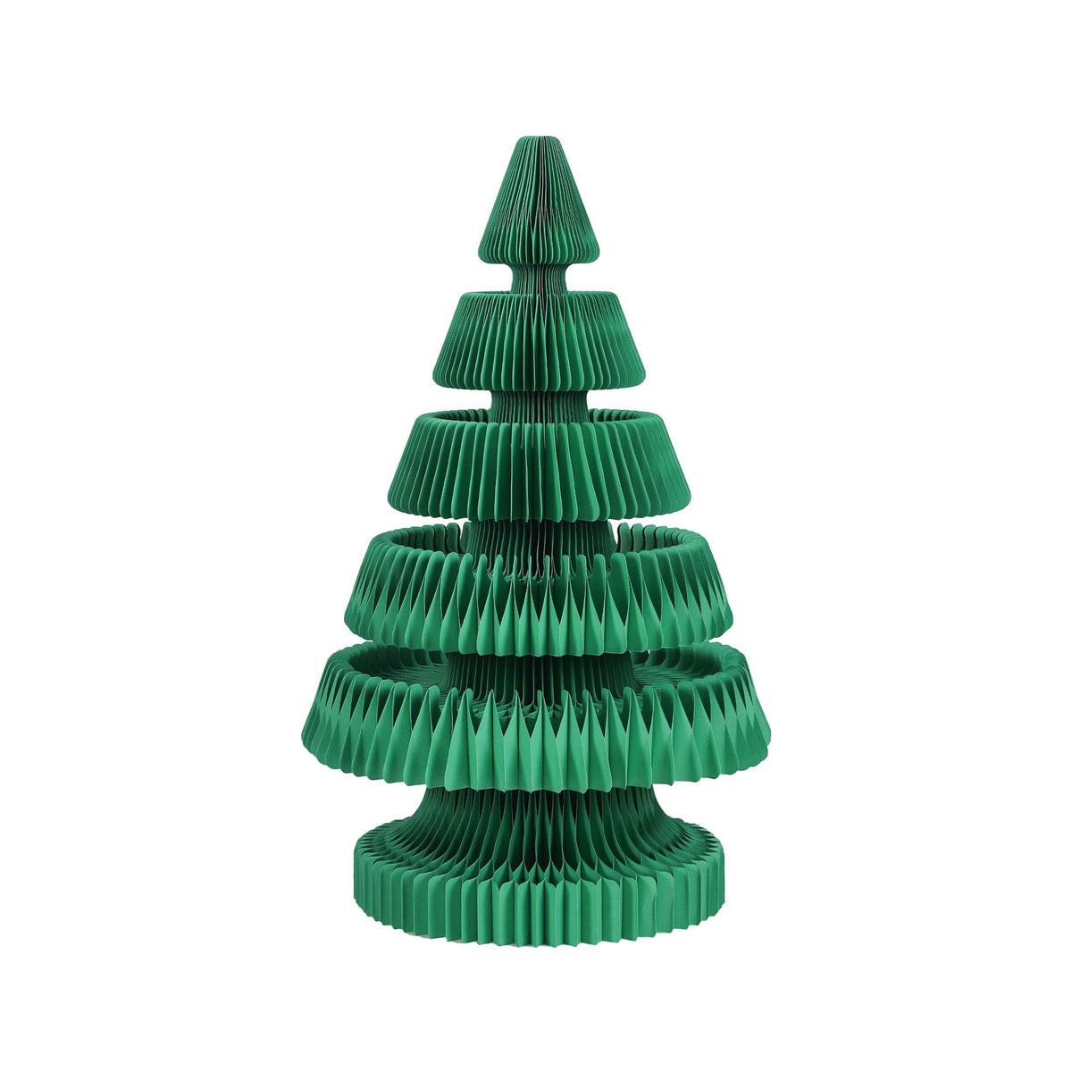 2.8ft 87cm Paper Christmas Tree with Star Topper LEDs Xmas Decorations Kit Green