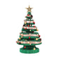 2.8ft 87cm Paper Christmas Tree with Star Topper LEDs Xmas Decorations Kit Green