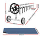 Pool Cover 600 Micron 10x4m with Roller 5.55m Swimming Pools Black Solar Blanket