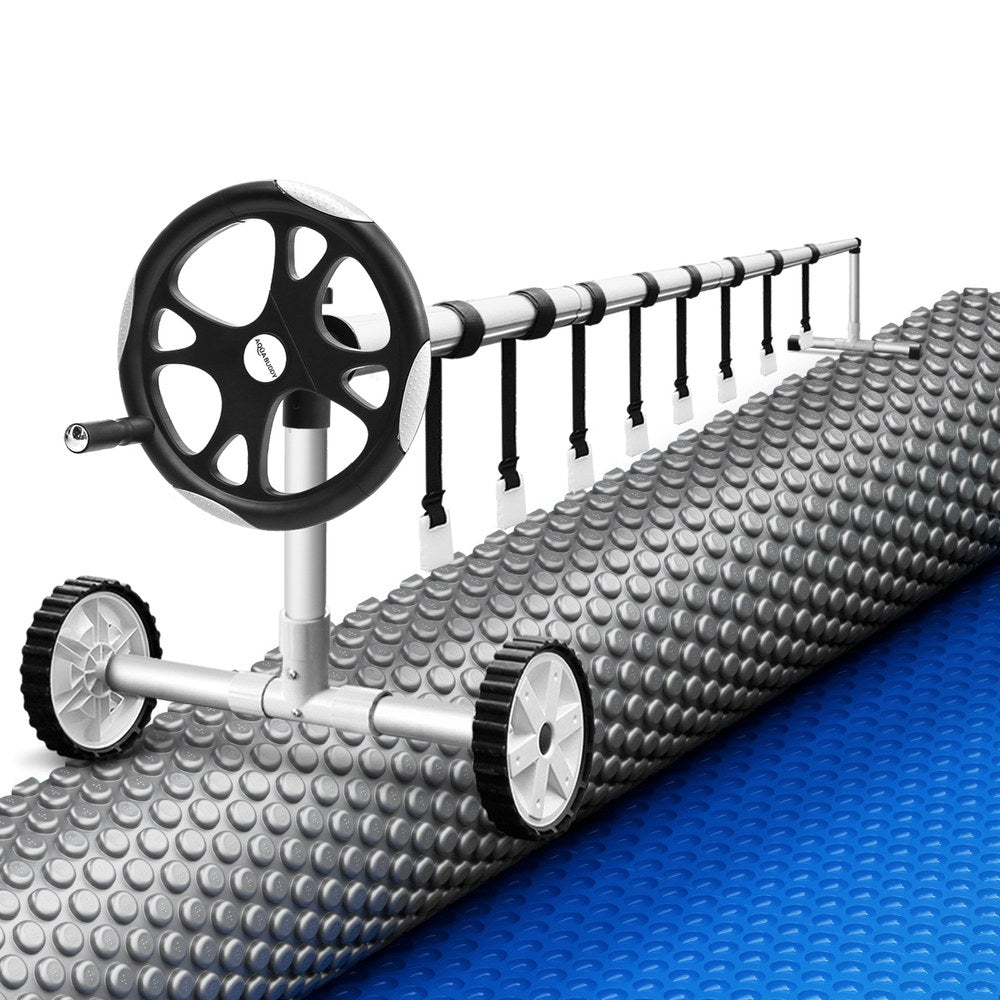 Pool Cover 600 Micron Solar Heat Blanket LDPE 10.5x4.2m with 5.55m Roller