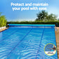 Pool Cover 600 Micron Solar Heat Blanket 10.5x4.2m with 5.55m Roller Blue