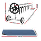 Pool Cover 600 Micron 11x4.8m with Roller 5.55m Swimming Pools Black Solar Blanket
