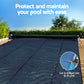 Pool Cover 600 Micron 11x4.8m with Roller 5.55m Swimming Pools Black Solar Blanket