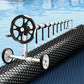 Pool Cover 600 Micron 11x4.8m with Roller 5.55m Swimming Pools Black Solar Blanket