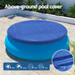 Pool Cover Fit 2.44m Round Above-ground Ring Swimming Pool Blanket Blue