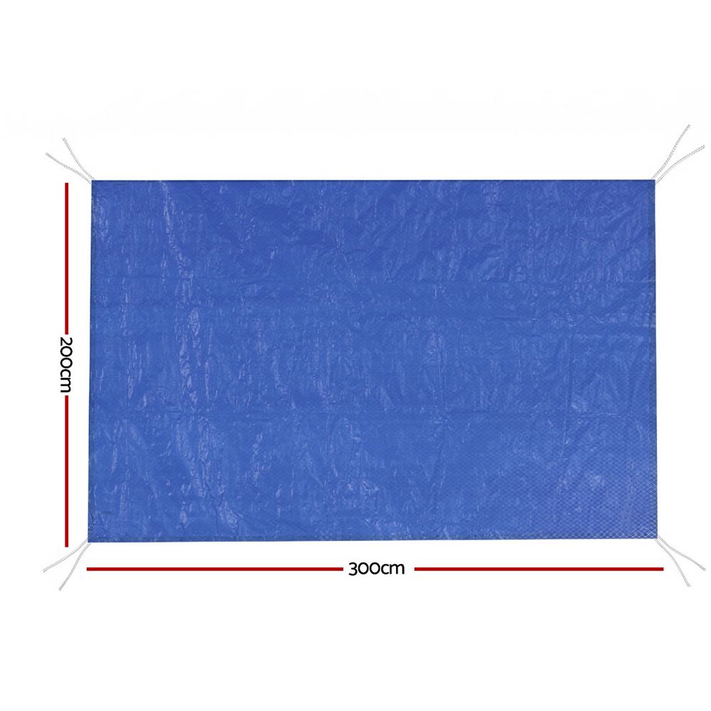 Pool Cover 3x2m Above-ground Swimming Pool Blanket Blue
