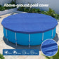 Pool Cover Fit 3.66m Round Above-ground Swimming Pool Blanket Blue