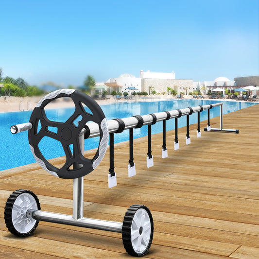 Solar Swimming Pool Cover Roller 400 Micron Blanket Adjustable 6.5x3M