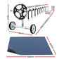 Pool Cover 600 Micron 6.5x3m with Roller 5.55m Swimming Pools Black Solar Blanket