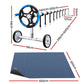 Pool Cover 600 Micron 6.5x3m with Roller 5.55m Black Solar Blanket