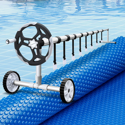 Pool Cover 600 Micron 6.5x3m with Roller 5.55m Swimming Pools Solar Blanket
