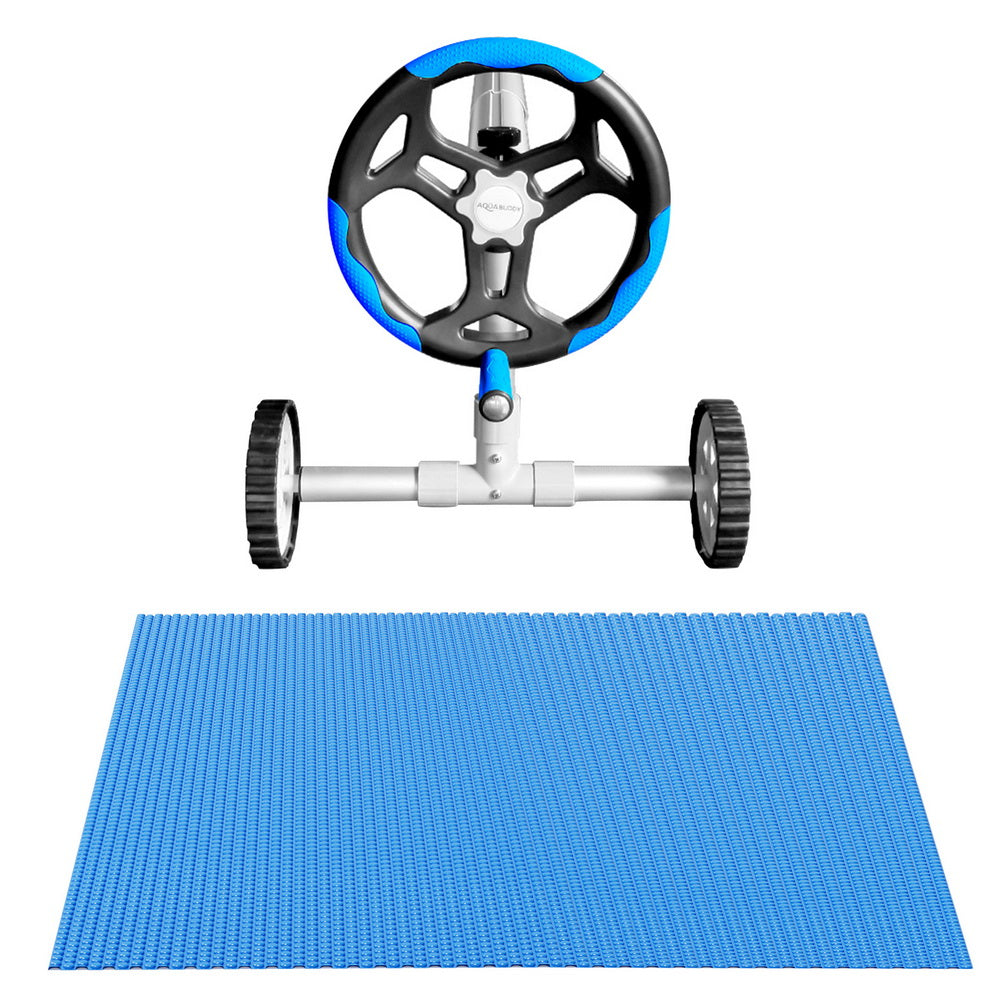 Pool Cover 600 Micron 6.5x3m with Roller 5.55m Swimming Pools Solar Blanket