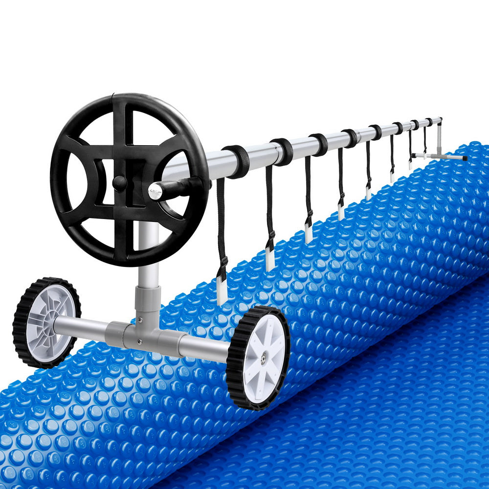 Pool Cover 600 Micron 7x4m with Roller 4m Swimming Pools Solar Blanket