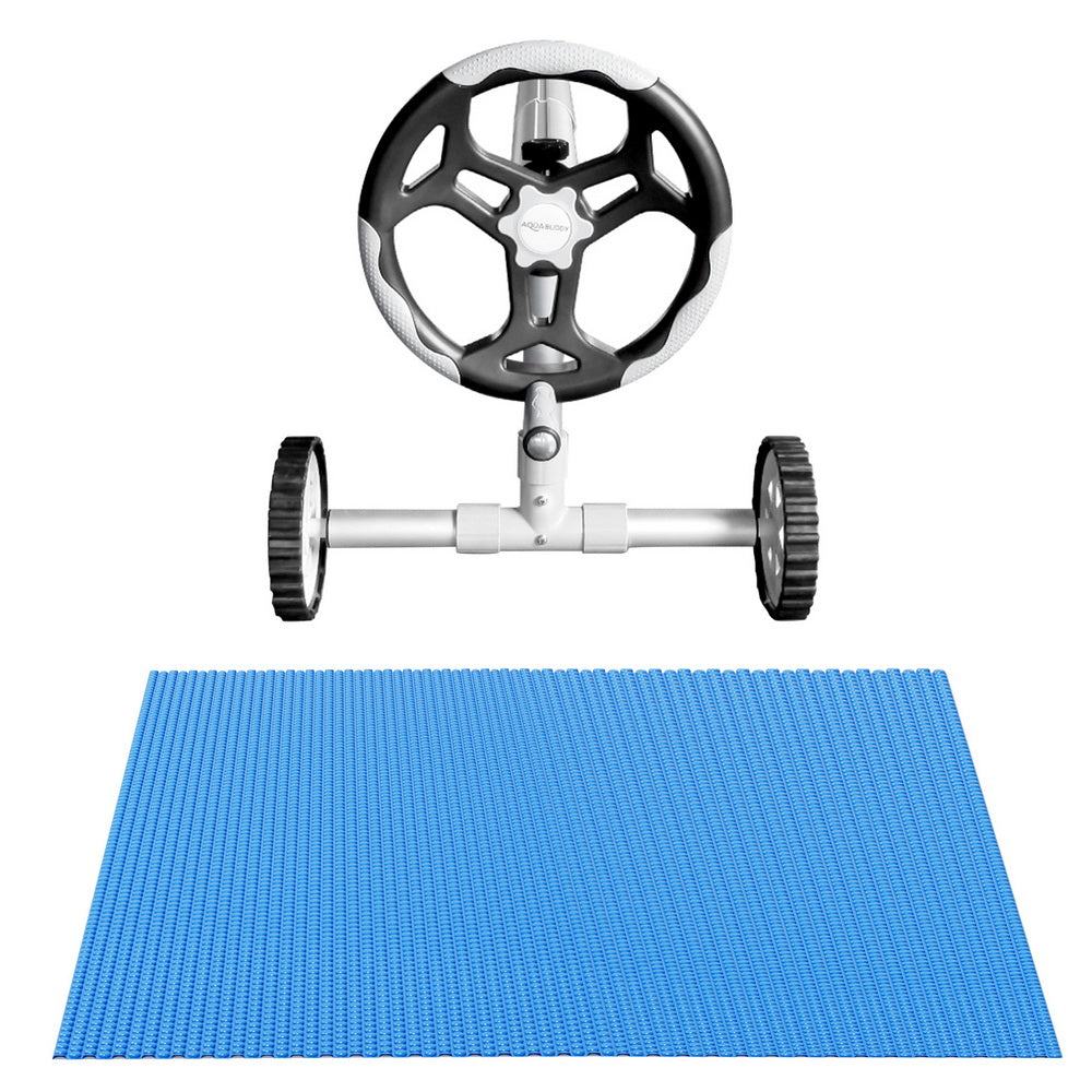 Pool Cover 600 Micron 7x4m with Roller 5.55m Swimming Pools Solar Blanket
