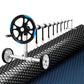 Pool Cover 7x4m 600 Micron with Roller 5.55m Black Solar Blanket