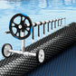 Pool Cover 7x4m 600 Micron with Roller 5.55m Black Solar Blanket