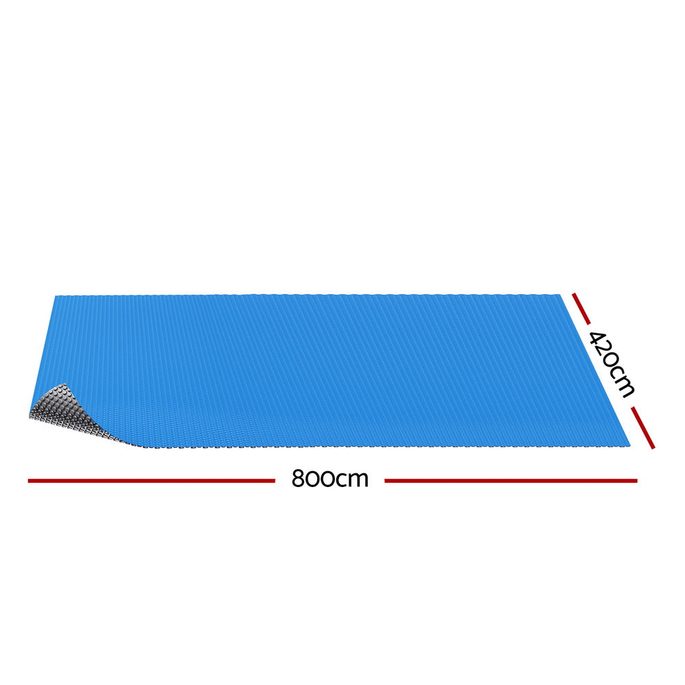 Pool Cover 600 Micron Bubble Heat Solar Blanket Blue Silver 8x4.2m