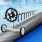 Pool Cover 600 Micron Solar Heat Blanket 8x4.2m with 5.55m Roller Blue