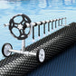 Pool Cover 600 Micron 8.5x4.2m with Roller 5.55m Swimming Pools Black Solar Blanket