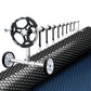 Pool Cover 600 Micron 9.5x5m with Roller 5.55m Swimming Pools Black Solar Blanket