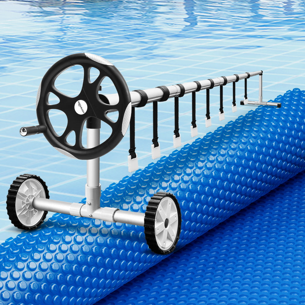 Pool Cover 600 Micron Heat Solar Blanket 9.5x5m with 5.55m Roller