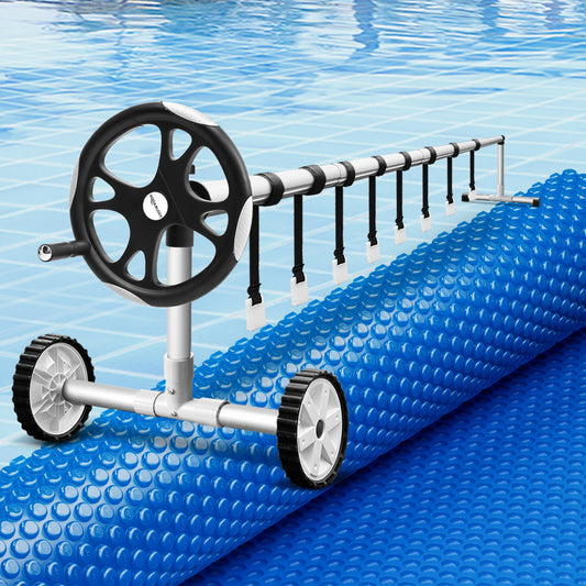 Pool Cover 600 Micron Heat Solar Blanket 9.5x5m with 5.55m Roller
