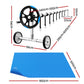 Pool Cover 600 Micron Solar Heat 9.5x5m Blanket with 5.55m Roller Blue