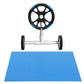 Pool Cover 600 Micron Solar Heat 9.5x5m Blanket with 5.55m Roller Blue