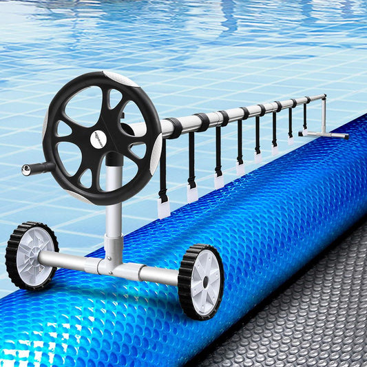 Pool Cover 9.5x5m 400 Micron Swimming Pool Solar Blanket 5.5m Roller