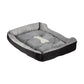 LARGE Dog Beds Pet Calming Soft Sleeping Comfy Plush Mat Cave Washable - Black