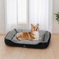 LARGE Dog Beds Pet Calming Soft Sleeping Comfy Plush Mat Cave Washable - Black
