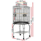 Open Top Design Large Bird Cage with Perch - Black