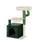 Cat Tree Tower Scratching Post Scratcher Wood Condo Bed Toys House 78cm - Green