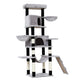 Cat Tree Tower Scratching Post Scratcher Wood Condo House Play Bed 161cm - Grey