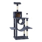 Cat Tree Tower Scratching Post Scratcher Wood Condo House Bed Trees 151cm - Grey