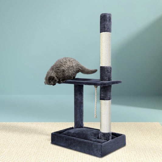 Cat Tree Scratching Post Scratcher Tower Condo House 102cm - Grey