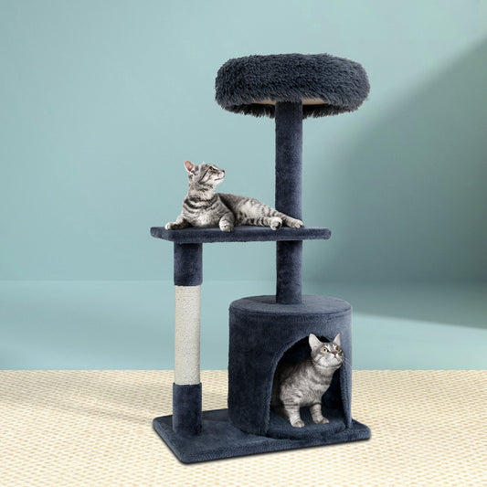 Cat Tree Scratching Post Scratcher Tower Condo House 94cm - Grey