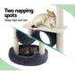 Cat Tree Scratching Post 76cm Scratcher Tower Condo House Hanging toys - Grey