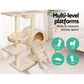 Cat Tree Trees Scratching Post Scratcher Condo Tower House Bed 100cm - Beige