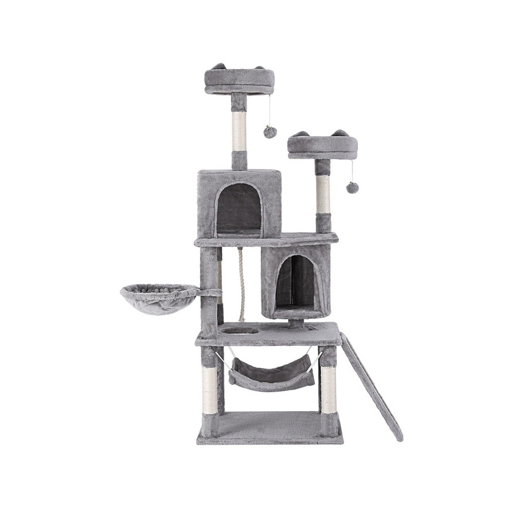 Cat Tree Tower Scratching Post Scratcher 161cm Condo House Trees - Grey