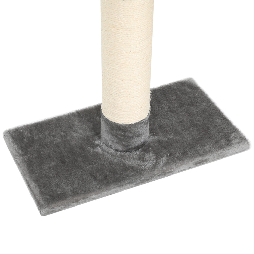 Cat Tree 290cm Tower Scratching Post Scratcher Floor to Ceiling Cats Bed - Grey & White